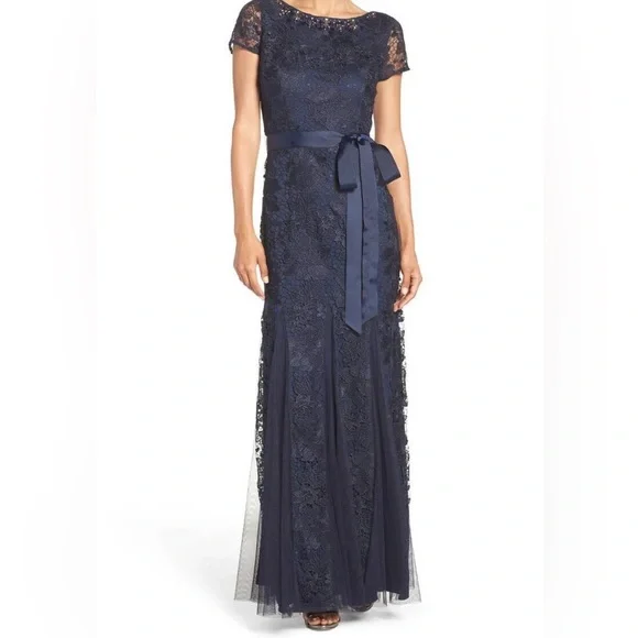 knee length dresses for ladies Ivory Nude Cap Sleeve Lace Midi Dress